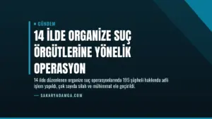 14 İlde Organize Suç Örgütlerine Yönelik Operasyon