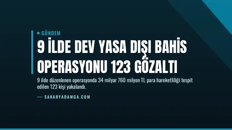9 İlde Dev Yasa Dışı Bahis Operasyonu 123 Gözaltı