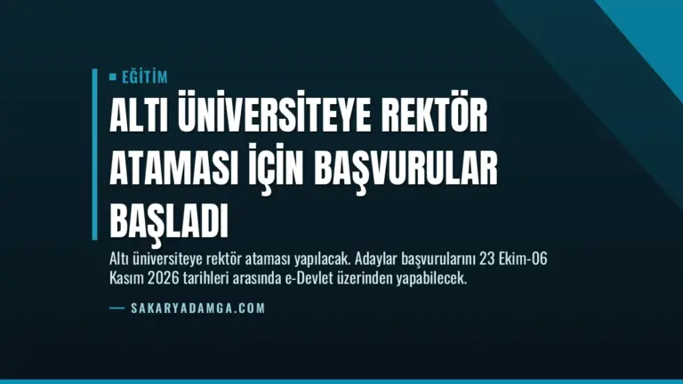 Altı Üniversiteye Rektör Ataması İçin Başvurular Başladı
