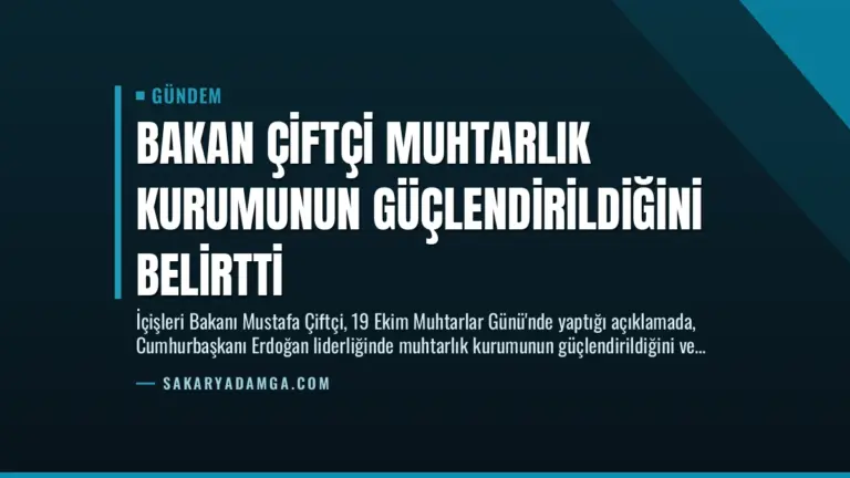 Bakan Çiftçi Muhtarlık Kurumunun Güçlendirildiğini Belirtti