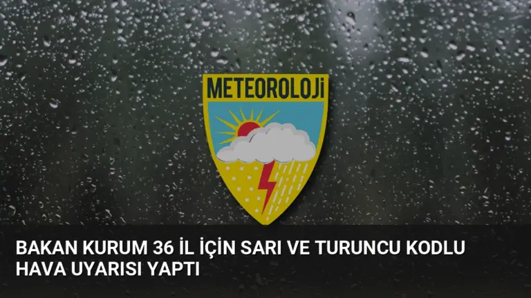 Bakan Kurum 36 İl İçin Sarı ve Turuncu Kodlu Hava Uyarısı Yaptı