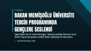 Bakan Memişoğlu Üniversite Tercih Programında Gençlere Seslendi