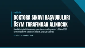Doktora Sınavı Başvuruları ÖSYM Tarafından Alınacak