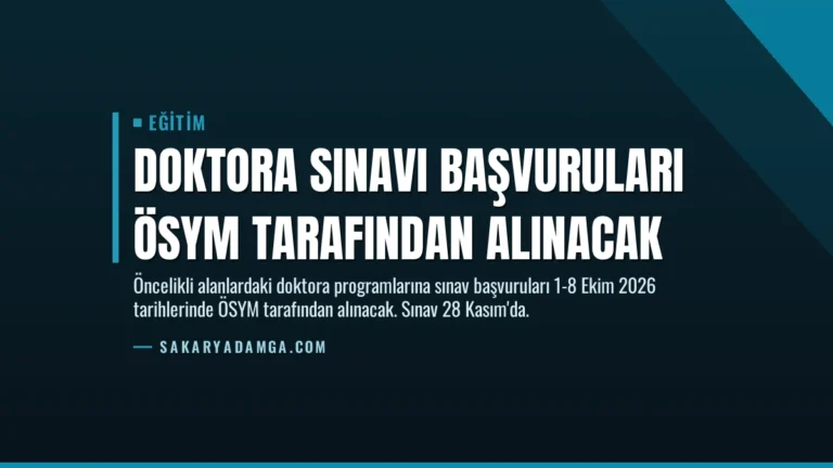 Doktora Sınavı Başvuruları ÖSYM Tarafından Alınacak