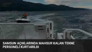 Samsun Açıklarında Mahsur Kalan Tekne Personeli Kurtarıldı
