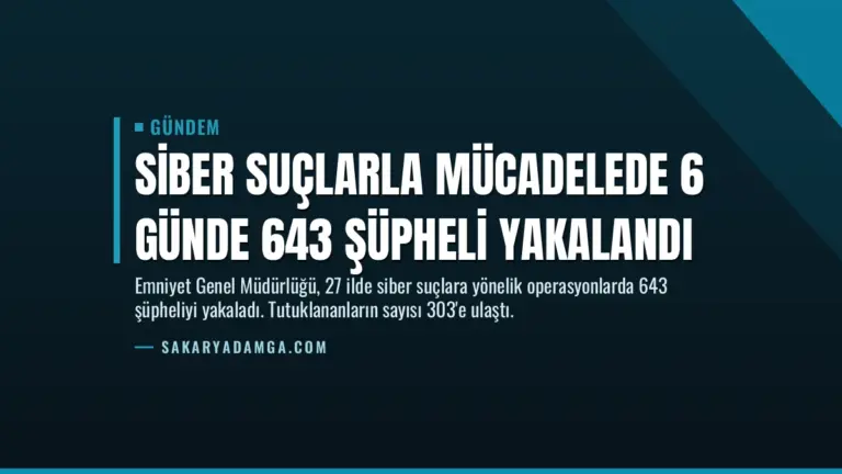 Siber Suçlarla Mücadelede 6 Günde 643 Şüpheli Yakalandı