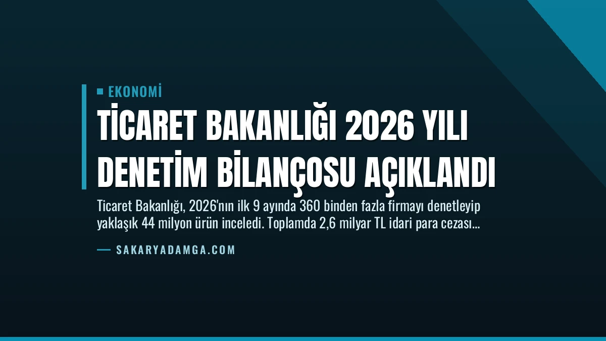 Ticaret Bakanlığı 2026 Yılı Denetim Bilançosu Açıklandı