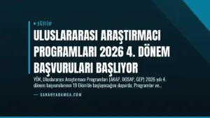Uluslararası Araştırmacı Programları 2026 4. Dönem Başvuruları Başlıyor
